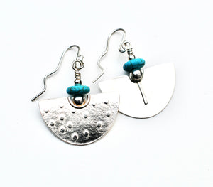 Amulet Silver + Turquoise Dangle Earrings